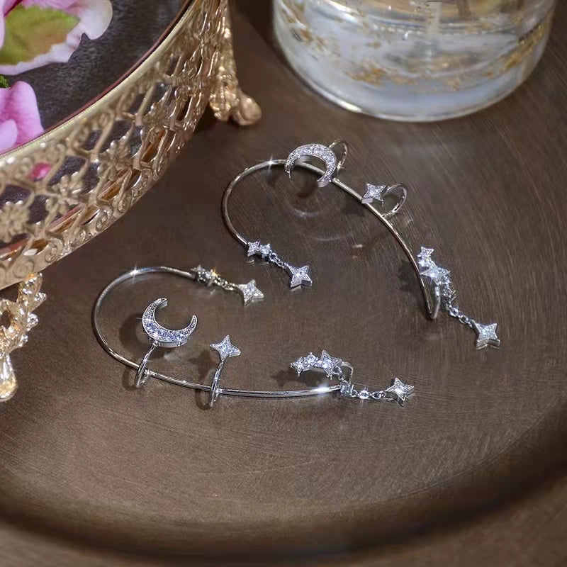 Moon & Star Earcuff Pair